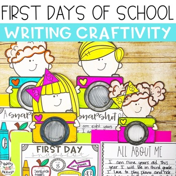 Preview of First Week of School Activities, Back to School Snapshot Writing Craftivity