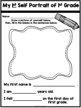 First Days in First Grade Activities for the First Week of School