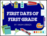 First Days of First Grade Activities and Helpful Handouts