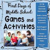 CLASSROOM MANAGEMENT: First Days of Middle School Games an