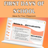 First Days of School - Beginning of Year Actvities with In