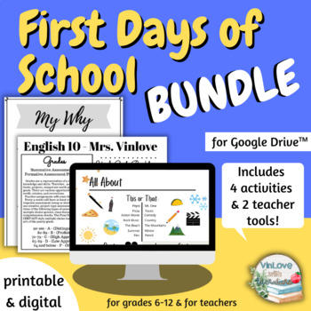 Preview of First Days of School Bundle - for Google Drive™