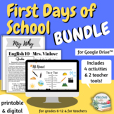 First Days of School Bundle - for Google Drive™