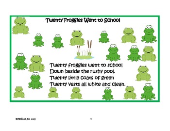 Preview of First Days of School Math Fun-20 Froggies Went to School-2nd Grade