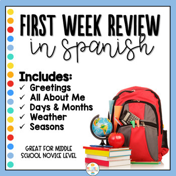 Preview of First Week of Spanish - Review - Repaso Primera Semana