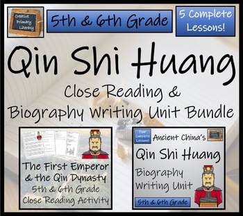 Preview of First Emperor Qin Shi Huang Close Reading & Biography Bundle | 5th & 6th Grade