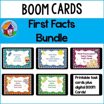 Preview of First Facts Task Card Bundle -- Printable and Digital
