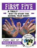 First Five: A First Day of School Activity