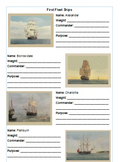 First Fleet Boat Research Worksheet