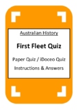 First Fleet Quiz - Paper / iDoceo Grade Scanner - Early Se