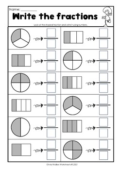 Fraction Worksheets - Half, Third, Quarter (Kindergarten ...
