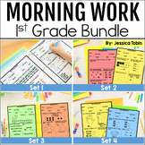 Morning Work 1st Grade - Math, Grammar, ELA Spiral Review 