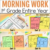 Morning Work 1st Grade - Math, Grammar, ELA Spiral Review 