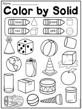 first grade 2d and 3d shapes worksheets by my teaching pal tpt