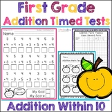 First Grade Addition Timed Tests {Addition Within 10}
