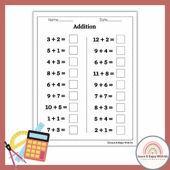 First Grade Addition and Subtraction Worksheets | Spring Math Activites