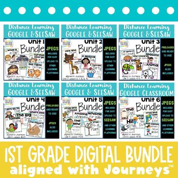 Preview of First Grade All Year Digital Bundle aligned with Journeys™