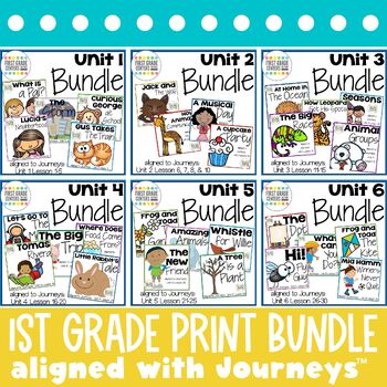 Preview of First Grade All Year Print Bundle Aligned to Journeys™