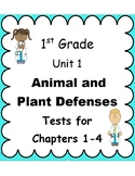 First Grade, Amplify Science Unit 1, Tests for Chapters 1-