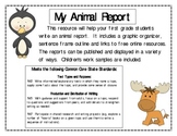 First Grade Animal Report