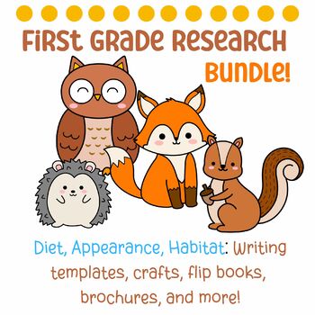 Preview of First Grade Animal Writing and Research Bundle: Woodland Animals