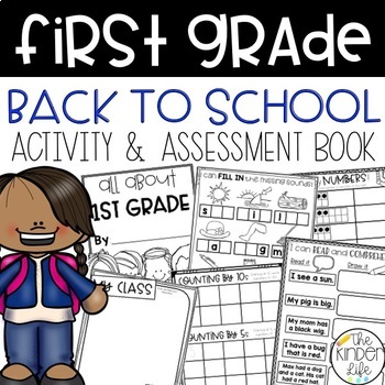 Preview of First Grade Assessment Book for Math & Reading | 1st Grade