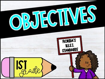 Preview of First Grade B.E.S.T. ELA Objectives - 1st Grade BEST Standards Posters