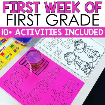 Preview of First Grade Back To School Activities - First Week of 1st Grade