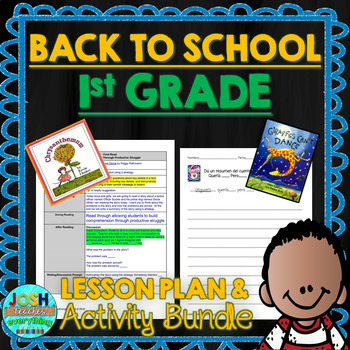Preview of First Grade Back to School Lessons Bilingual - Spanish Plans & Google Activities