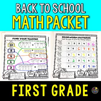 1st Grade Back to School Math Packet by The Lifetime Learner | TpT