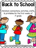 First Grade Back to School Printables