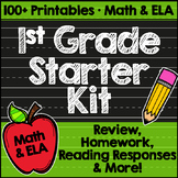 First Grade Back to School Printables: Math & ELA