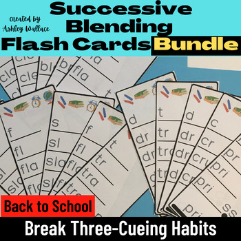 Preview of First Grade Back to School Successive Blending Flashcards Short Vowels & More
