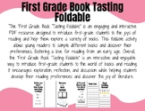 First Grade Book Tasting Foldable