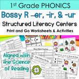 First Grade Bossy R -er, -ir, -ur Structured Phonics Cente