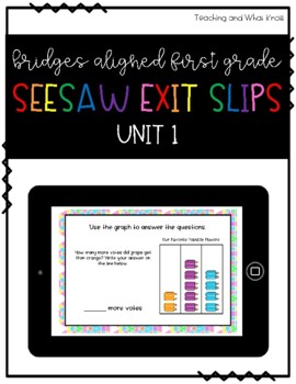 Preview of First Grade Bridges Aligned Seesaw Exit Slips- Unit 1