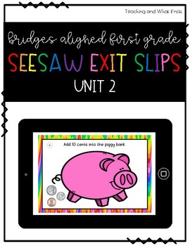 Preview of First Grade Bridges Aligned Seesaw Exit Slips- Unit 2