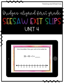 Preview of First Grade Bridges Aligned Seesaw Exit Slips- Unit 4