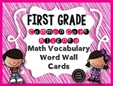 First Grade CCSS Math Vocabulary Word Wall Cards