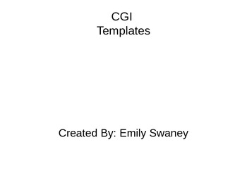 Preview of First Grade CGI templates