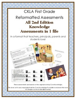 Preview of First Grade CKLA All 11 Domain Alternative Assessments in one file