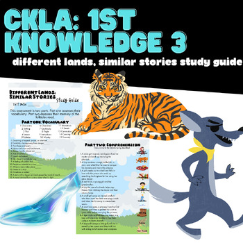 Preview of First Grade CKLA Knowledge 3 Different Lands, Similar Stories Study Guide