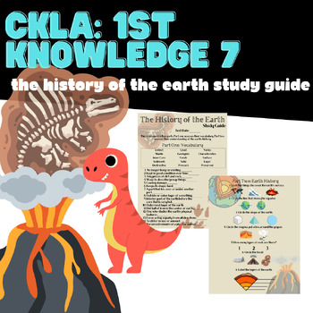 Preview of First Grade CKLA Knowledge 7 History of the Earth Study Guide
