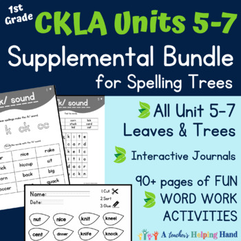 Preview of First Grade CKLA Skills - Units 5, 6, & 7 Spelling Trees- Word Work & Play