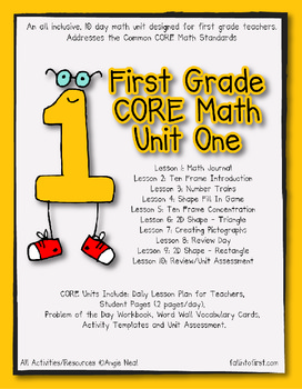 Preview of First Grade CORE Math Unit 1