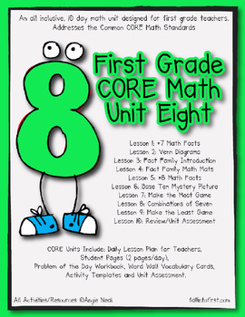 Preview of First Grade CORE Math Unit 8