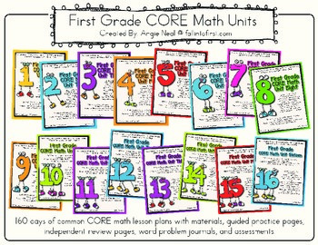 Preview of First Grade CORE Math Units 1-16