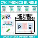 First Grade CVC Short Vowel Google Slides PHONICS BUNDLE w