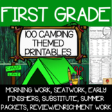 First Grade Camping Themed Worksheets {100 Standards Align