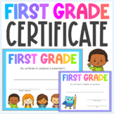First Grade Certificate of Completion - End of Year Award